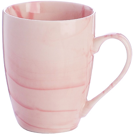 9-31236-1 Кружка 340мл Белый мрамор Pink LR (х36)