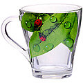 1649-Д6 Кружка для чая 250мл Зеленый лист. (х20)                                                                                                                                                                                                               